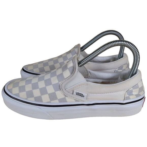 Vans Off The Wall - Checkboard - Sneakers- Cream/Gray - Women's - 6 - Picture 3 of 9